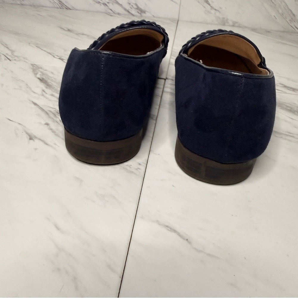 3/$50 Bandolino Larna Navy Blue Suede Braided Slip-On Loafers Flats SZ 9M - Picture 5 of 7